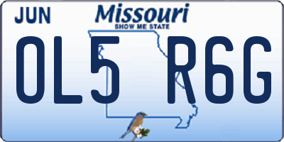 MO license plate OL5R6G
