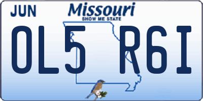 MO license plate OL5R6I