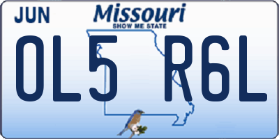 MO license plate OL5R6L