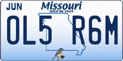MO license plate OL5R6M