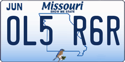 MO license plate OL5R6R