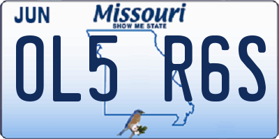 MO license plate OL5R6S