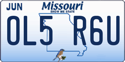MO license plate OL5R6U
