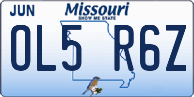 MO license plate OL5R6Z