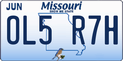 MO license plate OL5R7H