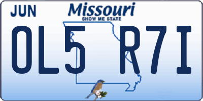 MO license plate OL5R7I