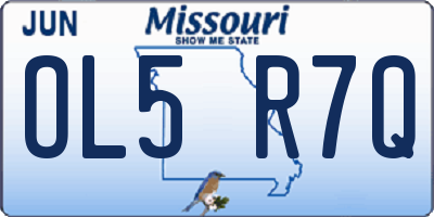MO license plate OL5R7Q