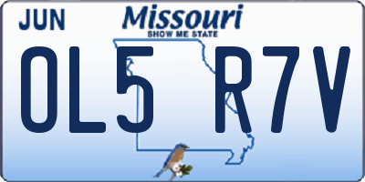 MO license plate OL5R7V