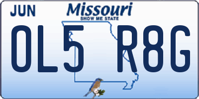 MO license plate OL5R8G