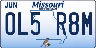 MO license plate OL5R8M