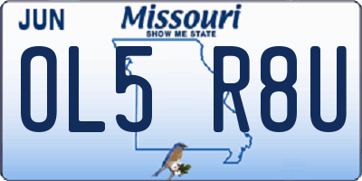 MO license plate OL5R8U