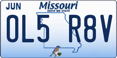 MO license plate OL5R8V