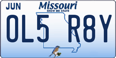 MO license plate OL5R8Y