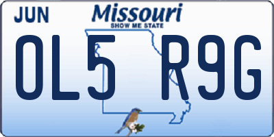 MO license plate OL5R9G