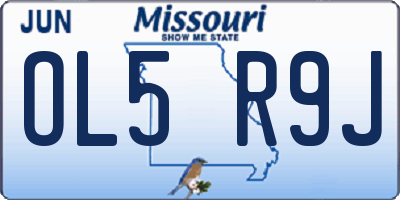 MO license plate OL5R9J