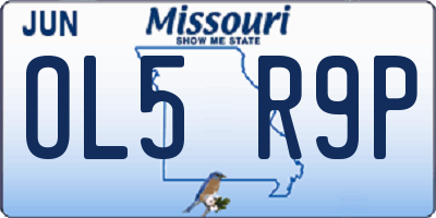 MO license plate OL5R9P