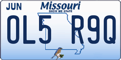 MO license plate OL5R9Q