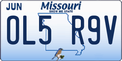 MO license plate OL5R9V