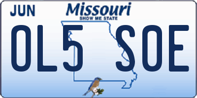 MO license plate OL5S0E