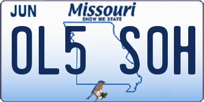 MO license plate OL5S0H
