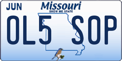 MO license plate OL5S0P