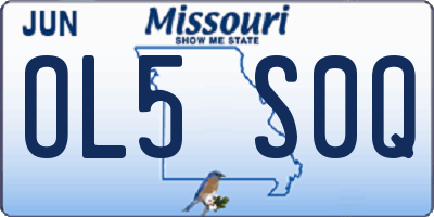 MO license plate OL5S0Q