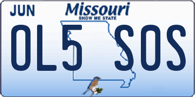 MO license plate OL5S0S