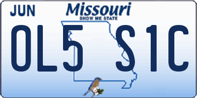 MO license plate OL5S1C