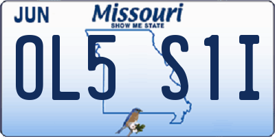 MO license plate OL5S1I