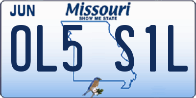 MO license plate OL5S1L