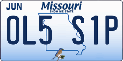 MO license plate OL5S1P