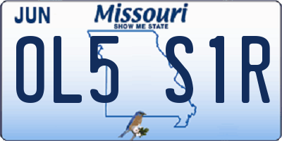 MO license plate OL5S1R