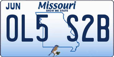MO license plate OL5S2B