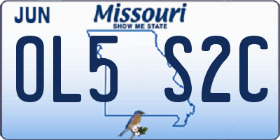 MO license plate OL5S2C