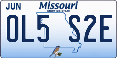 MO license plate OL5S2E