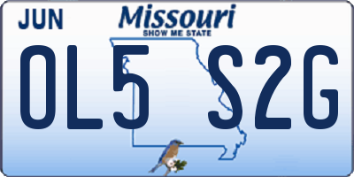 MO license plate OL5S2G