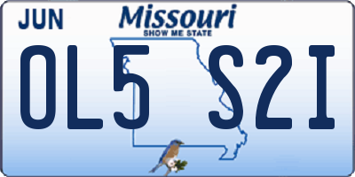 MO license plate OL5S2I