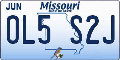 MO license plate OL5S2J