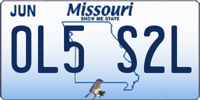 MO license plate OL5S2L
