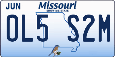 MO license plate OL5S2M