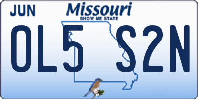 MO license plate OL5S2N