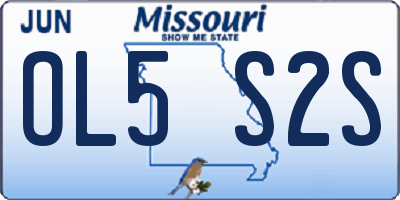 MO license plate OL5S2S