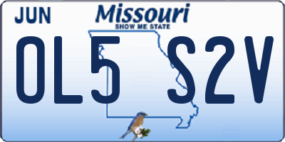 MO license plate OL5S2V