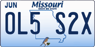 MO license plate OL5S2X