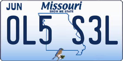 MO license plate OL5S3L
