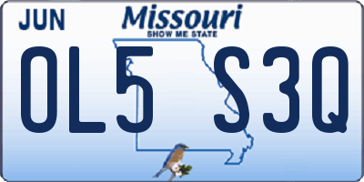 MO license plate OL5S3Q