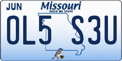 MO license plate OL5S3U