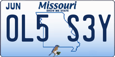 MO license plate OL5S3Y