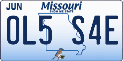 MO license plate OL5S4E