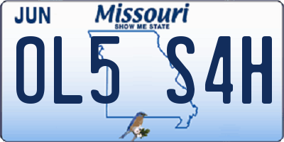 MO license plate OL5S4H